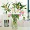 Square home decor table centerpieces clear glass vase for flower arrangements