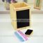 wooden pen container with blackboard