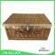 Wholesale hand weaving disposable picnic basket with cutlery