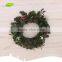GNW CHWR-1605034 Customized Promotional green artificial christmas wreath for home decoration