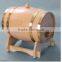 wooden barrel bar
