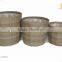 Round PE/Plastic rattan with liner deco basket