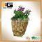 Brown Rattan Rectangle Woven Plastic Basket