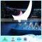 Decorative water fountains, water fog effect on stage and big show