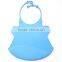 Easily Wipes Clean Comfortable Soft Waterproof Washable Baby Silicone Bib With Food Catcher