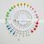 Popular colored 55mm size flat plastic Floral head pin In Wheel