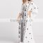 Bohemian Maxi Dresses Long Sleeve A Line Dress Fringe Trim Paisley Print Dolman Sleeve Dress