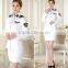 Juqian Long Sleeve winter women Pilot uniform Custom ,Women Airline Uniform skirt suit,White Suits Design Pilot Unform for women
