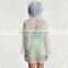Lightweight outdoor waterproof rain hoodie ladies transparent nylon jackets