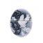 Resin Cameo Embellishments Oval Black & White Bird Pattern