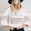 OEM women fashion lace blouse long sleeve casual women blouse