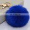Multicolor rabbit fur key chain with high quality hardware