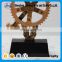 Cheap price gold square base resin bicycle gear crafts