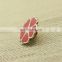 Custom red flower metal pin badges