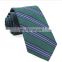 Hand made range stripe mens silk linen business tie
