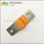 Customized orange soft copper busbar with heat shrinkable tube for battery pack