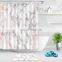 i@home Amazon high quality pink grey marble design polyester shower curtain bathroom