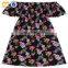 Summer Pink Flower Girls A-Line Waist And Just-Above-The-Knee Design Kids Posh Girls Dresses.
