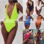 Sexy Leopard V Neck Swimwear 2019 Women Belt bodysuit one-piece Swimsuit Push Up Padded Monokini Bathing Suit backless Beachwear