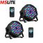 36 LED RGB Uplighting 9 Modes Sound Activated Stage Par Lights Remote Control Compatible with DMX