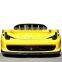 Горячо продаваемый комплект кузова из углепластика в стиле MS для Ferrari 458: передний ободок, задний диффузор, боковые юбки, капот из углепластика для Ferrari 458