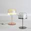 New Design Nordic Glass Shade Transparent Color LED Table Lamp Decorative Indoor Table Lamp