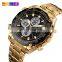 Skmei brand luxury golden quartz watches wristwatch jam tangan1302