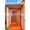 Modern metal strip decoration main entrance wooden double door design for villa