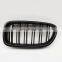 For BMW Grille F10 F18 Racing Grill Matt black double slat line car bumper mesh grill for BMW 5 series M5 2010-2017