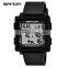 SANDA 363 Men's Japan Sport Watch Digital Square Shape Men Colorful Plastic Band Luminous Alarm Week Date