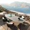 Modern Furniture garden outdoor dinning table and 6 chair Luxury metal stainless steel marble dining room sets dining tables