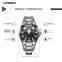 SINOBI Creative Men's Watch Top 316L Stainless Steel Case & Band Calendar Date Display  Luminous Pointer 1252G Relogio Masculino