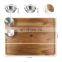 Large Wood Cutting Board for Kitchen with Juice Groove and stainless steel bowls