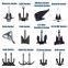 Factory Directly Mooring HHP AC-14 Delta Flipper Danforth Spek Pool Hall Admiralty MK5 Japan Stockless Anchor