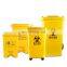 Medical Trash Container 240L Pedal Plastic Garbage Bins With Wheels Hospital Waste Bin