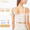 Eco Yoga Bra Ribbed Square Back Yoga Sports Bra Wear Gym Clothing Womens Fitness Top