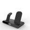 15W 4-in-1 Fast Wireless Charger Station with LED Desktop Digital Alarm Clock Strong Magnetic Phone Holder Phone Charger Stand