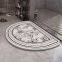 OEM ODM floral absorbent diatomaceous stone bath mat manufacturer