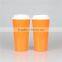 Double Wall PP Plastic Coffee Cup with Lid and Sleeve