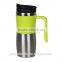 new design high quality certificated auto mug with handle and screw cap and custom design