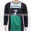 Long Sleeve NO.7 Group Black Blank Sublimation Football Jersey Production