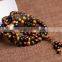 6mm Tibetan Buddhist 108 mixed color tiger eye stone Prayer Bead Mala Necklace