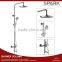 Wall mounted tap chrome brass bath tub faucet shower panel mixer