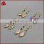 Fashion jewelry pure titanium rose quartz and jade stone arrowhead good hook earring