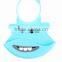 Silicone Infant Baby Kid Washable BB Bib Crumb Catcher Fun Characters Waterproof