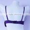 High quality wholesale bamboo print puprle flower bra and women underwear