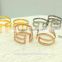 Korean Show Stainless Steel ladies gold finger ring silver ring designs for girl