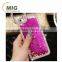 Fashion Colorful plastic quicksand glitter star liquid Cell phone case For iphone 6 plus case For iphone 6s plus case