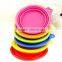 A-bomb New Food Grade Eco-friendly Food Grade Folding Colorful Silicone Pet Dog Bowl For Travel