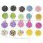 Fashion Colorful cloud printed wooden buttons 4 holes 3cm for fabric